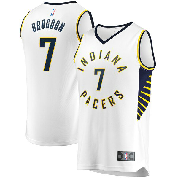 Maillot Indiana Pacers Homme Malcolm Brogdon 7 Association Edition Blanc